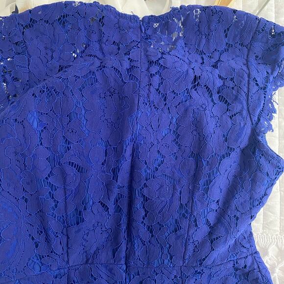 Women's Blue Floral Lace Bodycon Dress Size Small - Picture 7 of 7